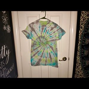 Blue/Green/Black Tie Dye T-shirt